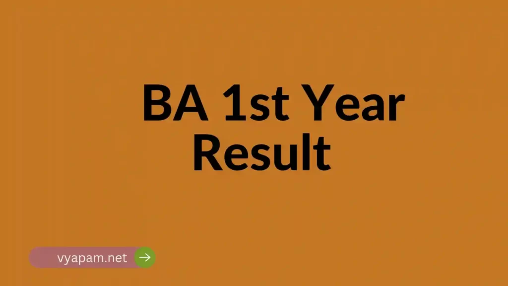 BA 1ST YEAR RESULT